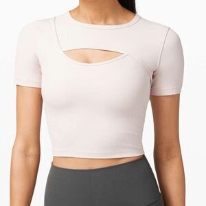 Lululemon Get Centred Short Sleeve Misty Pink Size 8